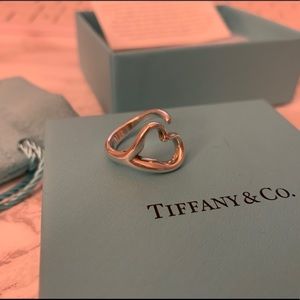 Tiffany & Co Elsa Peretti Open Heart Ring size 4.5